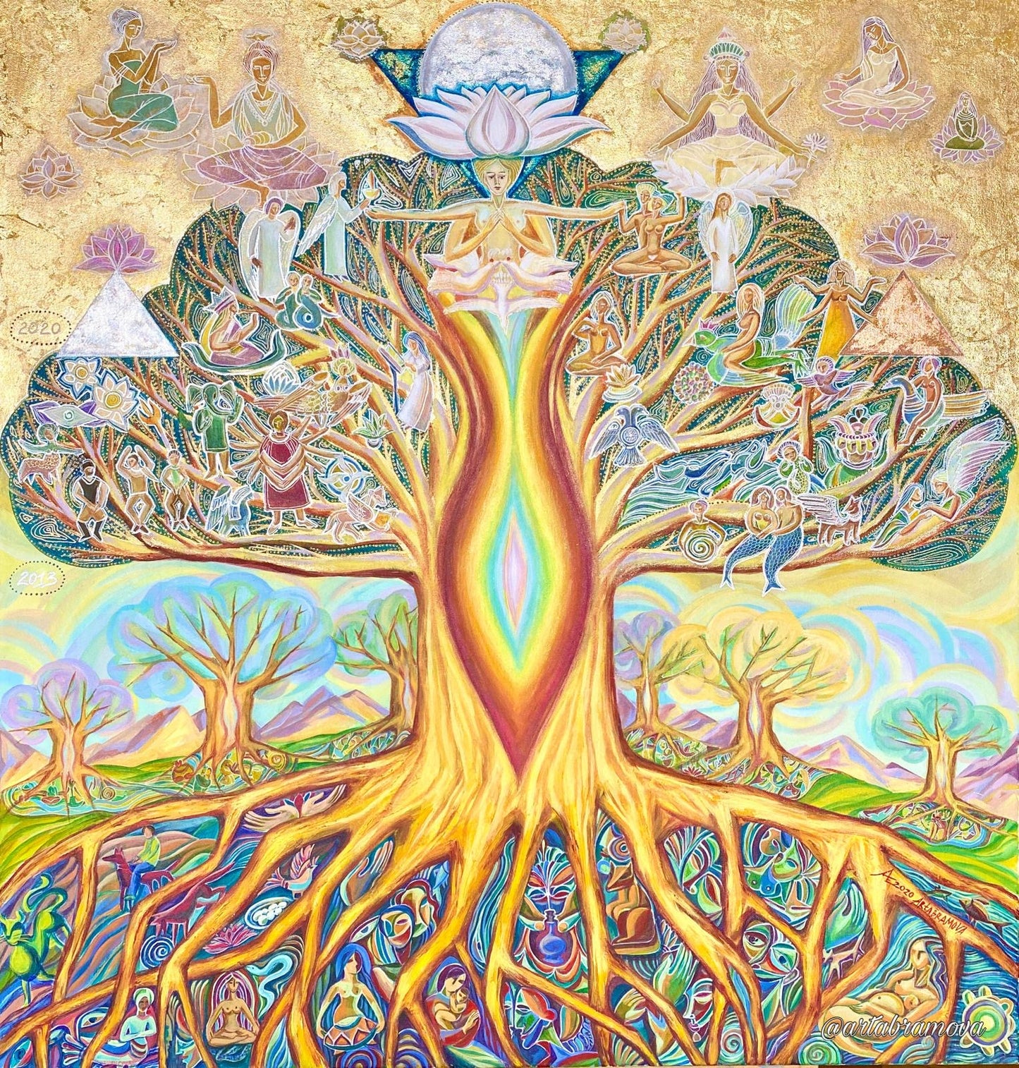 Painting master class "Kalpavriksha tree"