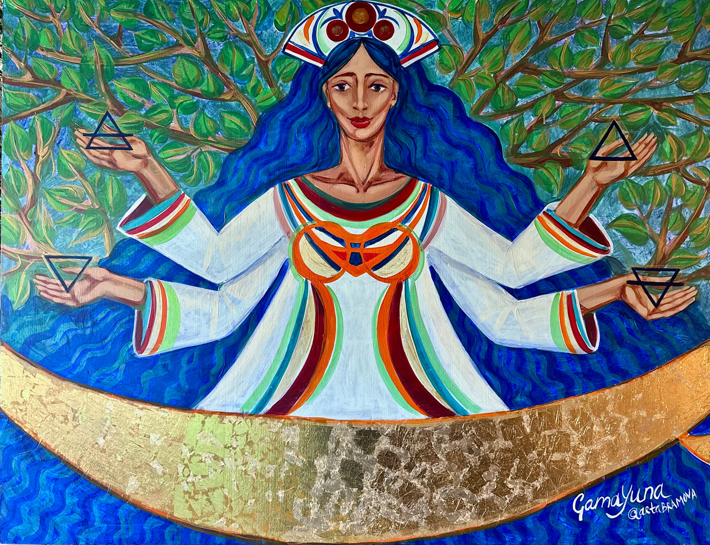 New Triptych — “The Golden Boat of Life”