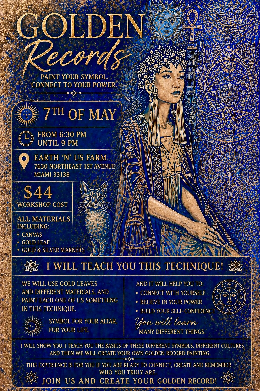 Golden Records Workshop  - Paint Your Symbol | May 7, Miami + Online Access
