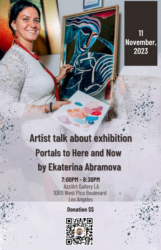 Artist Talk about solo show PORTALS TO HERE AND NOW. Donation based