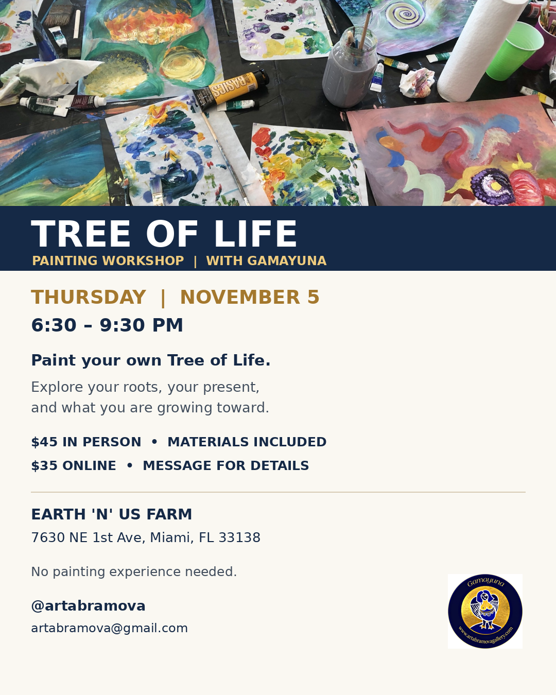 Tree of Life workshop November 5