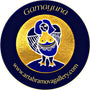 Gamayuna prophetic bird logo in blue and gold