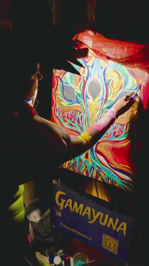 Tree Of Light — live painting at Caravan of Light with Eli Light, Burning Man 2026