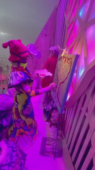 Symphony Tree — live painting process at Burning Man 2026