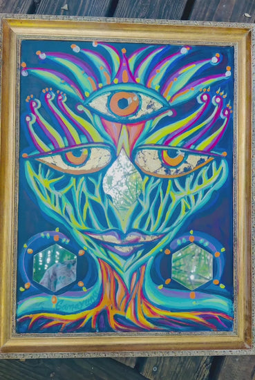 Tree of Joy — gold leaf and mirror details