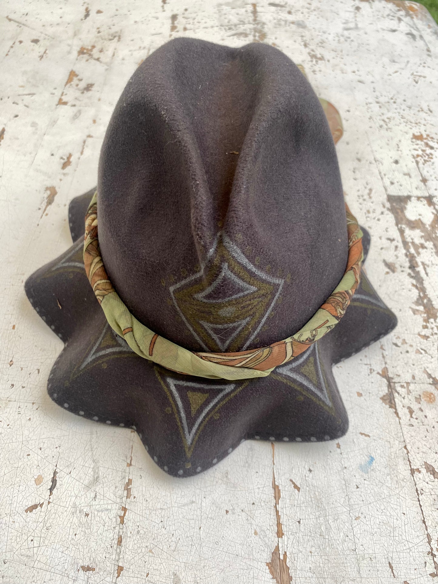 Weird Hat With Protection Symbol.